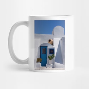 Greek blue door. Mug